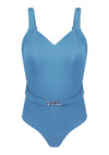 V-Neck Chain Trim One-Piece Swimwear