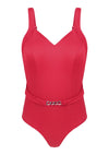 V-Neck Chain Trim One-Piece Swimwear