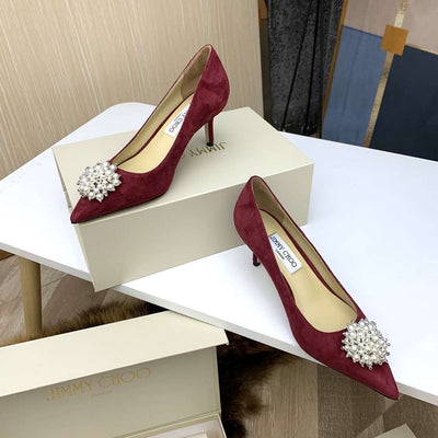 Jimmy Cho* new pearl buckle high heels available in multiple colors