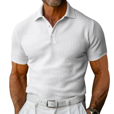Men's Waffle Polo Shirt