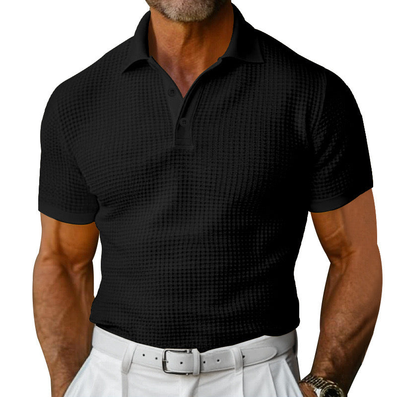 Men's Waffle Polo Shirt