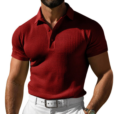 Men's Waffle Polo Shirt