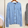 Ralph Laure* cable-knit wool and cashmere cardigan（12 colors）