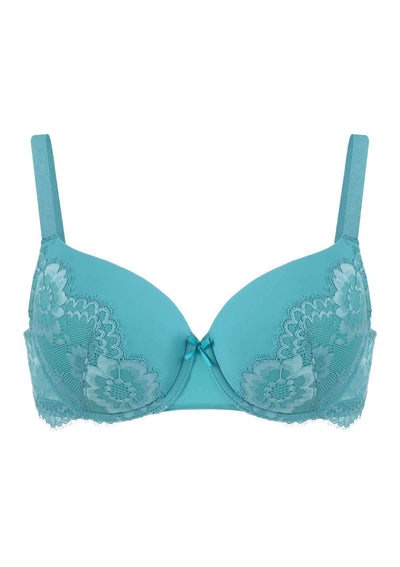 Lovelush Flower Trim Padded Underwire Bra