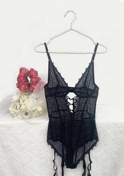 Lovelush Unlined Underwire Lace Low Back Teddy