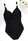 V-Neck One-Piece Swimsuit