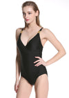 V-Neck One-Piece Swimsuit