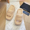 A*Wang new autumn and winter lambswool thick-soled platform sandals