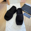 A*Wang new autumn and winter lambswool thick-soled platform sandals