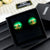 C new green earrings