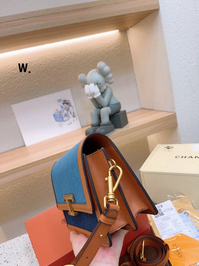 T new denim accordion bag Fashionable classic for daily commuting Easily adaptable to any style