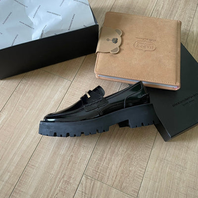 A*Wang new letter leather shoes