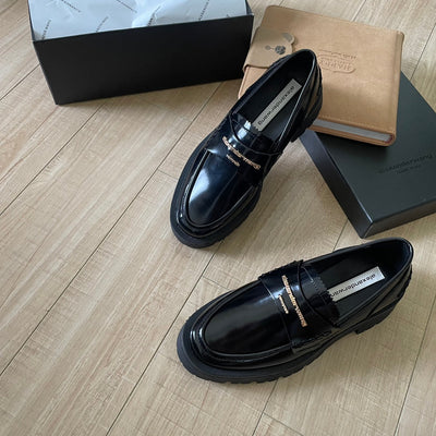 A*Wang new letter leather shoes