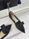 J**C* new high quality rhinestone bow small pointed toe Mary Jane shoes