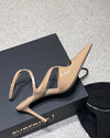 J**C* new high quality patent leather cross small high heels