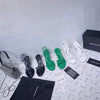 Wang's new letter buckle low-key luxury cross-strap sandals and slippers