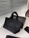 Wang new tote ribbed knitted bag