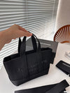 Wang new tote ribbed knitted bag