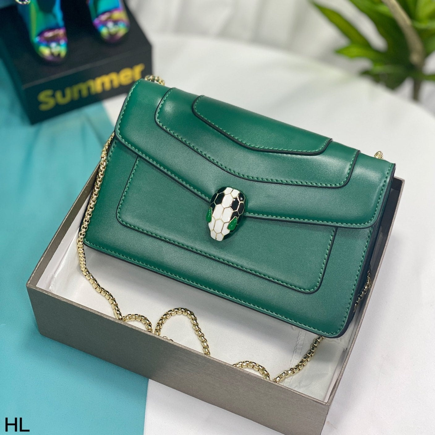 Bulgar* new classic snake head chain bag
