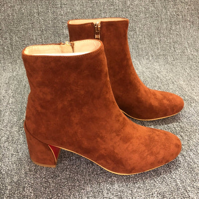 Loubouti* new 1: 1 VIP red-soled autumn and winter short boots