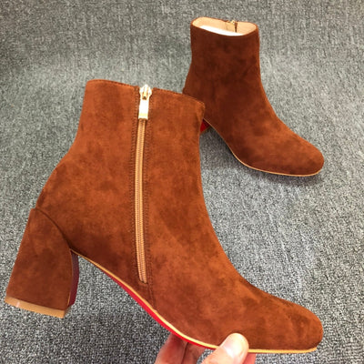 Loubouti* new 1: 1 VIP red-soled autumn and winter short boots