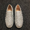 Loubouti* new red sole sneakers silver