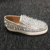 Loubouti* new red sole sneakers silver
