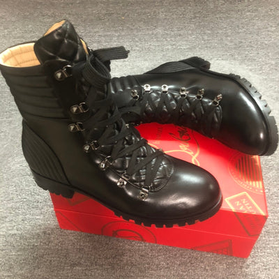 Loubouti* New Red Sole Shoes Round Toe Women's Short Boots