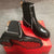 Loubouti* 1: 1 VIP new rivet red sole shoes round toe women's short boots