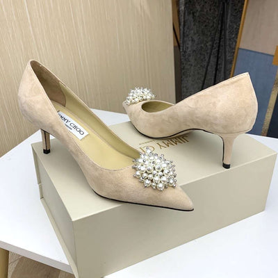 Jimmy Cho* new pearl buckle high heels available in multiple colors
