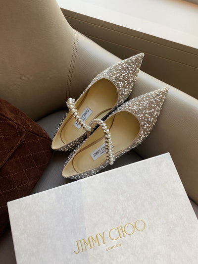 Jimmy Cho* new pearl crystal shoes