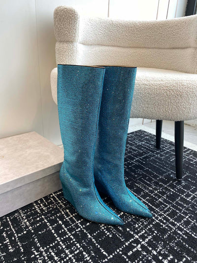 Jimmy Cho* new1: 1 VIP top quality diamond-encrusted boots for autumn and winter