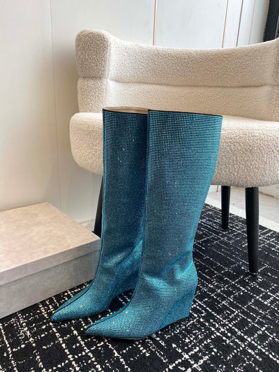 Jimmy Cho* new1: 1 VIP top quality diamond-encrusted boots for autumn and winter