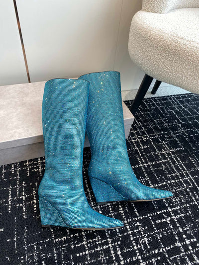 Jimmy Cho* new1: 1 VIP top quality diamond-encrusted boots for autumn and winter