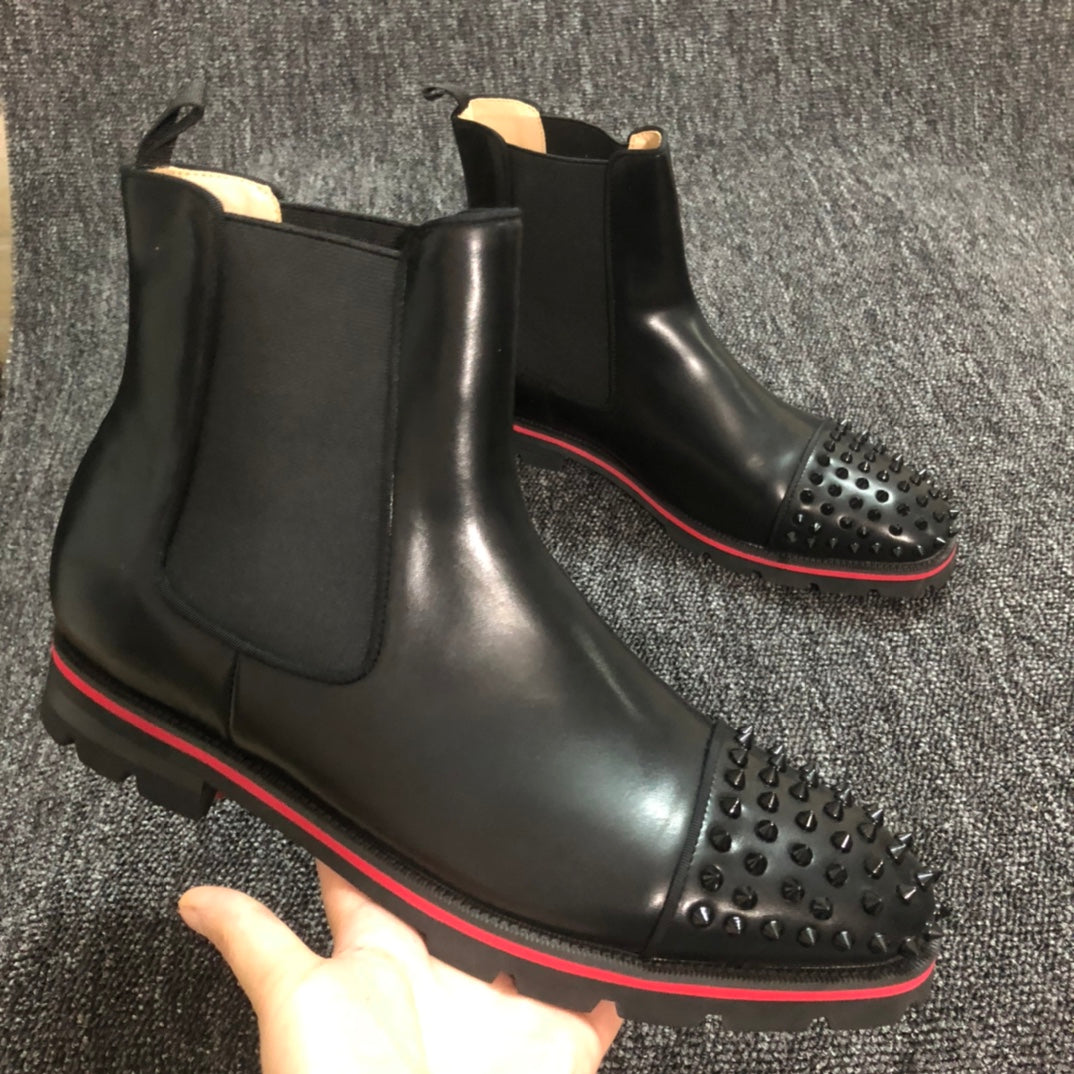 Christian Louboutin* new red-soled high-top casual shoes