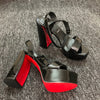 Christian Louboutin* new block heel sandals