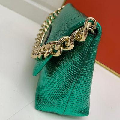 𝙏𝙊𝙈 𝙁𝙊𝙍* New metallic chain clutch bag