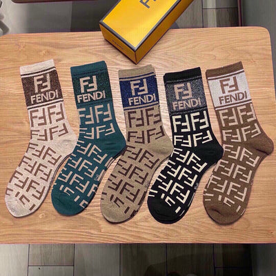 New Fendi socks in pure cotton