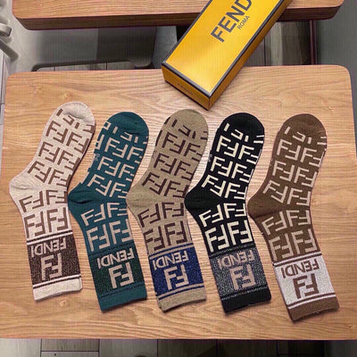 New Fendi socks in pure cotton