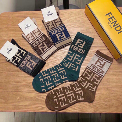 New Fendi socks in pure cotton