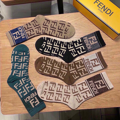 New Fendi socks in pure cotton
