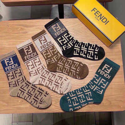 New Fendi socks in pure cotton