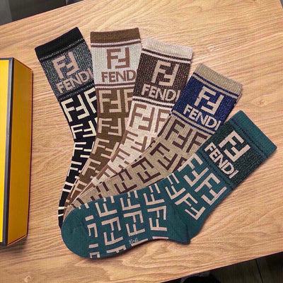 New Fendi socks in pure cotton