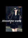 Alexander Wa** Black top + pants set(Stretchable waist)