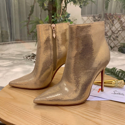 Christi** Loubout** new lizard pattern boots VIP1:1