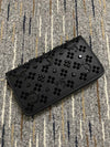 Christi** Loubout** Black Zip Around Wallet