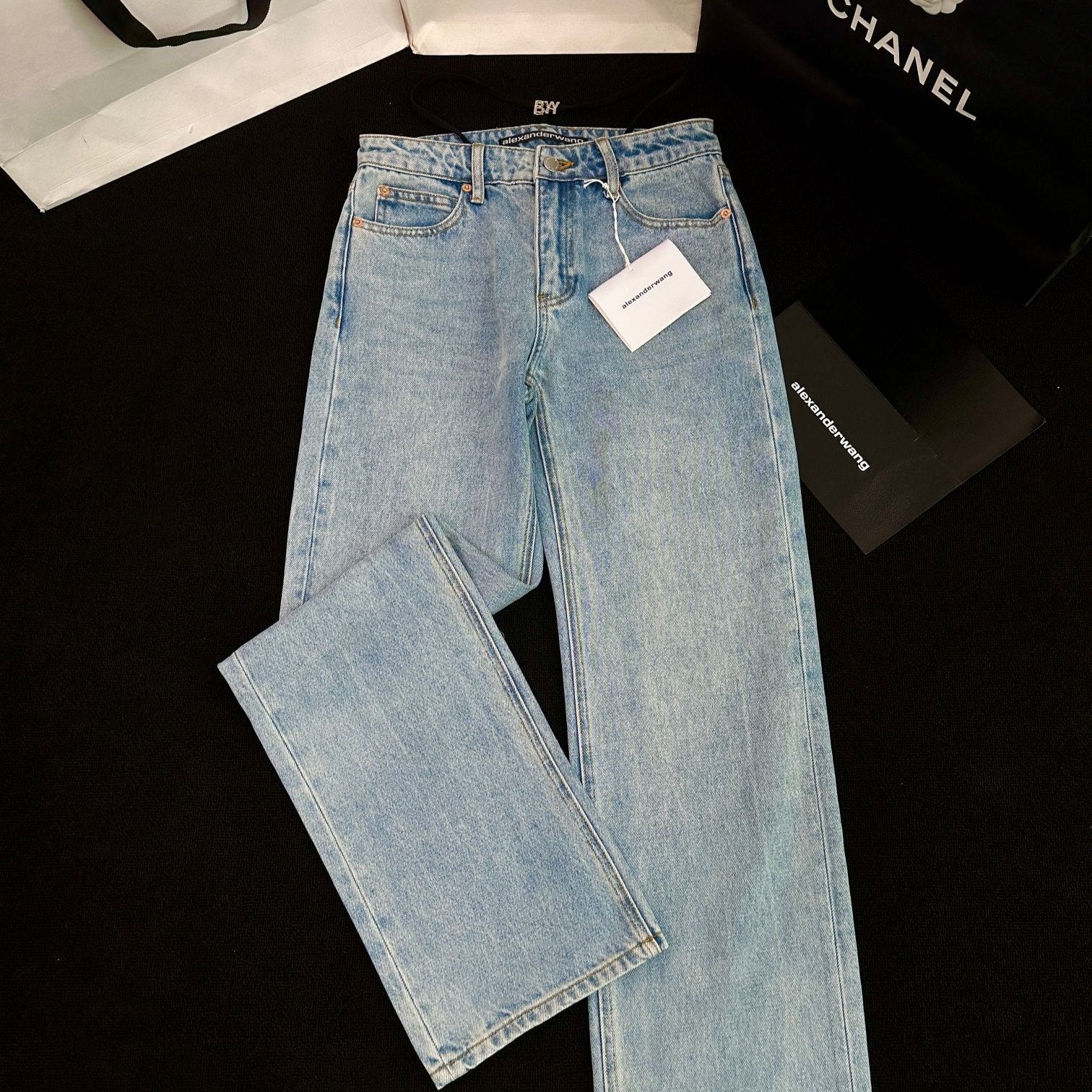 Alexander*** 24 bikini suspender denim pants