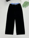 Alexander*** AW King Fake Two-Piece Denim Pants