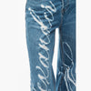 Alexander*** Lettering Ripped Jeans