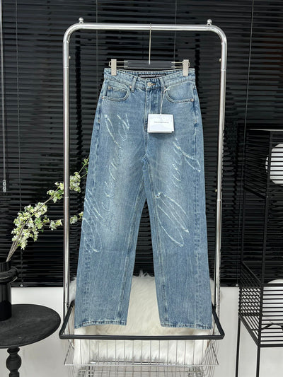 Alexander*** King scratched lettering trousers